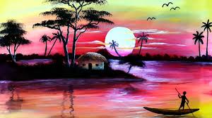 Colorful Sunset Of A Beautiful Village Step By Step Watercolor Painting Tutorial Youtube Still life paintings are a must when you are learning a specific painting or drawing technique. colorful sunset of a beautiful village step by step watercolor painting tutorial
