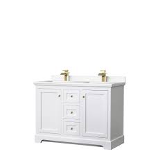 Choose from a wide selection of great styles and finishes. Avery 48 Double Bathroom Vanity By Wyndham Collection White Beautiful Bathroom Furniture For Every Home Wyndham Collection