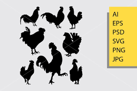 Download Rooster Silhouette 511758 Illustrations Design Bundles