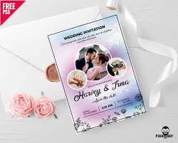 wedding invitation card free psd