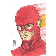 Choose your favorite the flash drawings from millions of available designs. Tom Hodges The Flash Signed Original 5 5 X 8 5 Color Drawing On Paper 1 1 Pristine Auction