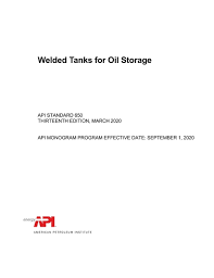 Welded tanks for oil storage. Api 650 2020
