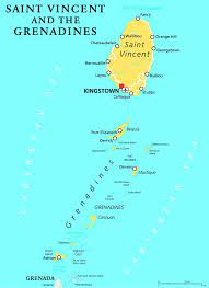 English map on saint vincent and the grenadines; Map Of St Vincent And The Grenadines Flag Facts Places To Visit Best Hotels Home