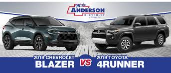 The toyota 4runner is an interesting vehicle. 2019 Toyota 4runner Vs 2019 Chevy Blazer Near Des Plaines Il