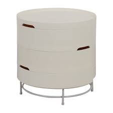 Whether you opt for an end table with a shelf for storage or a side table with a more straightforward design, it'll help keep everything you need for your next movie night or reading marathon close at hand. 57 Off Ikea Ikea Ps 2014 White Round Storage Table Tables