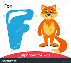Blue Letter F And Orange Fox English Alphabet With Animals Cartoon Characters Isolated On White Background Flat In 2020 Orange Fox Cartoon Animals Photoshop Design