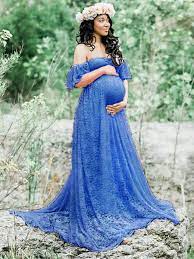 Free shipping by amazon +5. Lace Maternity Dress For Photography Off Shoulder Pregnancy Maxi Dress Baby Shower Dress Milanoo Com