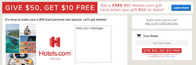 Our discount gift cards allow you to save a little extra money which might be enough to pay for that extra night you want to add to your stay. Expired Hotels Com Purchase 50 Giftcard Get 10 Giftcard Stack With Amex Offer For Another 10 Back Doctor Of Credit