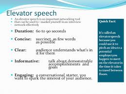 What is an elevator pitch? Preparing For Summer Work Ppt Download