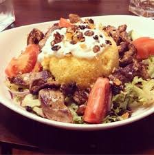 Healthy Choices At Groove Train Lamb Couscous Salad With Tzatziki Whole Food Recipes Couscous Salad Food