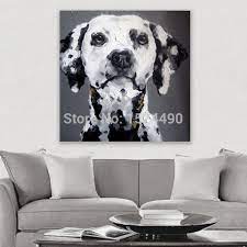 Framed pictures are a must for a gallery wall since this is what makes it look organized and. Arthyx Hand Painted Modern Wall Art Pictures Living Room Home Decoration Abstract Black White Dog Animal Oil Paintings On Canvas Oil Painting Paintings On Canvasanimal Oil Painting Aliexpress