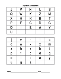 * readers need to be able to fluently recognize both uppercase and lowercase letters of the alphabet, and also to be able to automatically associate each letter . Alphabet Assessment By Kristen In K Teachers Pay Teachers