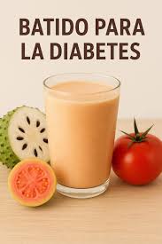 Batido de guanábana, guayaba y tomate especial para personas con diabetes.  Ingredientes: • 1 taza de pulpa de guanábana (sin semillas) • 1 guayaba  madura (puedes colar para evitar muchas semillas) •