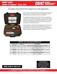 Dmc1000 Safe T Cable Tool Kit Manualzz Com