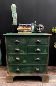 First time upcycling and really enjoying it! Sold Gorgeous Green Solid Pine Chest Of 5 Drawers Industrial New Vintage