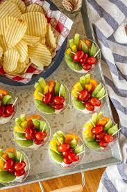 40 Easy Party Nibbles Finger Food Ideas Veggie Cups Appetizers For Party Party Snacks Easy