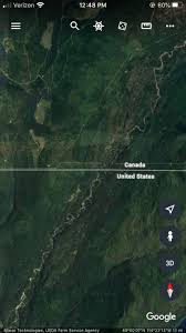 Go back to see more maps of usa go back to see more maps of canada. Theres This Risen Section Of Tree Clearance The Us Canada Border That Doesn T Correspond With The One On Google Maps Near Glacier Np Plus The Map Line Is 30 Meters South Of The