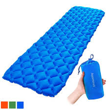 Asommet Ultralight Sleeping Pad Outdoor Lightweight Inflatable Sleeping Mat Pad Portable Waterproof Air Mattress Pa Camping Mat Sleeping Pads Inflatable Bed