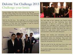 96 open jobs for internship in johor bahru. Sunway College Johor Bahru Deloitte Tax Challenge 2015