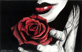 Acrylic Black And White Flower Painting Pin On Dasha Iatsenko