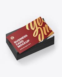 Stack Of Paper Business Cards Mockup In Stationery Mockups On Yellow Images Object Mockups