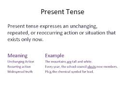 It is one of the type of present tense. Verb Tense Simple And Perfect Tenses Present