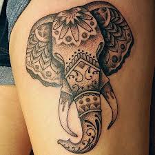 I M Thinking I Might Get Something Like This Elephant Tattoo Tribal Elephant Head Tattoo Back Tattoo Women