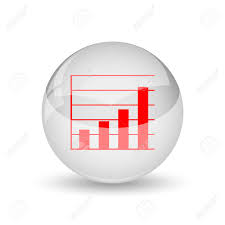 Chart Bars Icon Internet Button On White Background