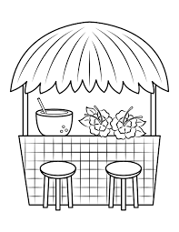Free samples are available for downloads and high quality print. Printable Tiki Bar Coloring Page