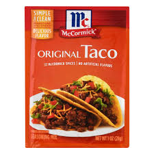 2,000 calories a day is used for general nutrition . Mccormick Original Taco Seasoning Mix Shop Spice Mixes At H E B