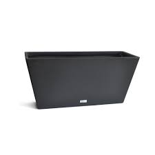 Black trough planter are scientifically designed to ensure the best breathability and watering mechanisms to ensure that your lovely plants and flowers keep flourishing. Veradek 32 Inch Trough Planter In Black The Home Depot Canada