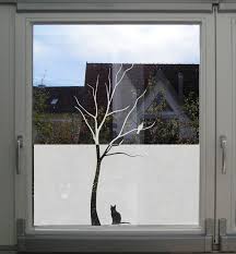 Decorative Window Film For Privacy Tree With Bird And Cat Window Film Frost Glass Decal Decorative Privacy Film Bedroom Window Decor Glass Decals Decorative Window Film Window Film Designs