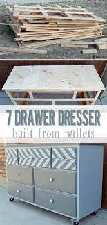 It can be made into almost any kind of furniture, indoors or outdoors because it is so functional and beautiful. 7 Drawer Dresser With Chevron Top Her Tool Belt