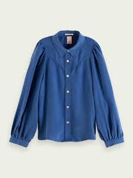 Chemise au style western en mélange de cupro et de tencel™. Chemises Pour Fille Scotch R Belle Webstore Officiel