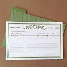 Crafts aren't just a great way to save yourself a little money. Classic Recipe Cards Printable By Basic Invite