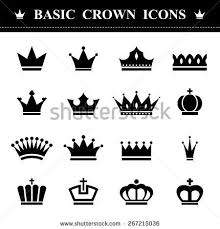 Basic Crown Icons Set Illustration Eps10 King Crown Tattoo Crown Silhouette Crown Drawing