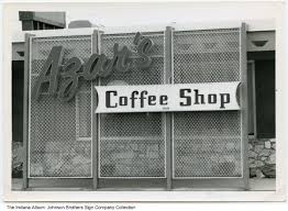 (try keyword women's fashions or a zip code). Azar S Coffee Shop Sign Fort Wayne Indiana Circa 1955