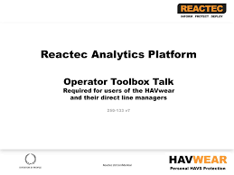 reactec analytics platform ppt download