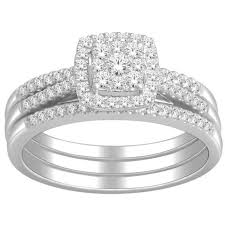 Free delivery and returns on ebay plus items for plus members. 1 Carat Trio Wedding Ring Set For Her Gia Certified Round Diamond In White Gold Jeenjewels