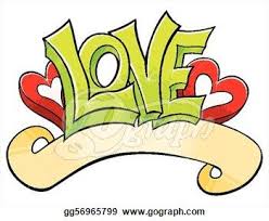 Vector Stock Graffiti With Love Clipart Illustration Gg56965799 Love Graffiti Graffiti Love Words