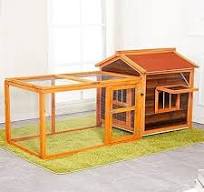 Gallinero De Madera para Conejos, Jaulas para Conejos Al Aire Libre con  Corredor Y Techo De Asfalto, Casa para Mascotas Perfecta para Conejos, ...