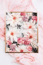 Blush Pink Floral Photo Wall Art Blush Pink Floral Photo Art Print Carnation And Dahlia Flowers Floral Prints Art Photo Wall Art Floral Wall Art