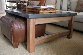 Ottoman Slides Under Coffee Table Ottoman Coffee Table Coffee Table With Seating Modern Wood Coffee Table