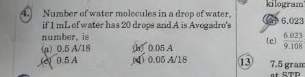 How much of the earth can you see at once? Number Of Water Molecules In A Drop Of Water If 1 Ml Of Water Has 20 Drops And A Is Our Garbage Number Brainly In