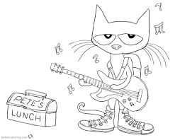 One of the top benefits of cliparts is that it does not take a lot of your usb's memory as compared to the other kinds of images that you copy from the internet. Pete The Cat Guitar Coloring Page Novocom Top
