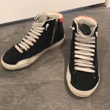 P448 Shoes P448 Black High Top Sneakers Size 37 Color Black Orange Size 7 Black High Top Sneakers Black High Tops Top Sneakers
