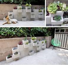 I called these 'cinder blocks' but they are actually concrete blocks. Cinderblock Garden Ideas Cinder Block Garden Cinder Block Planter Wall Cinder Block Planter