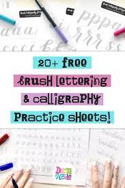 If you have been looking for a beginners modern calligraphy practice alphabet sheet, i have put one together. 20 Free Brush Lettering Practice Sheets Dawn Nicole