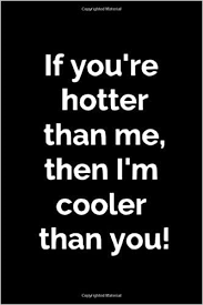 You know nothing about the person you're pitching to. If You Re Hotter Than Me Then I M Cooler Than You Funny Quote Lined Journal Paperback 6x9 Notebook Funny Journal Press 9798646800047 Amazon Com Books