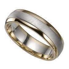 H Samuel Groom S 9ct Two Colour Gold Ring Mens Wedding Rings Wedding Rings Online Wedding Ring Shopping